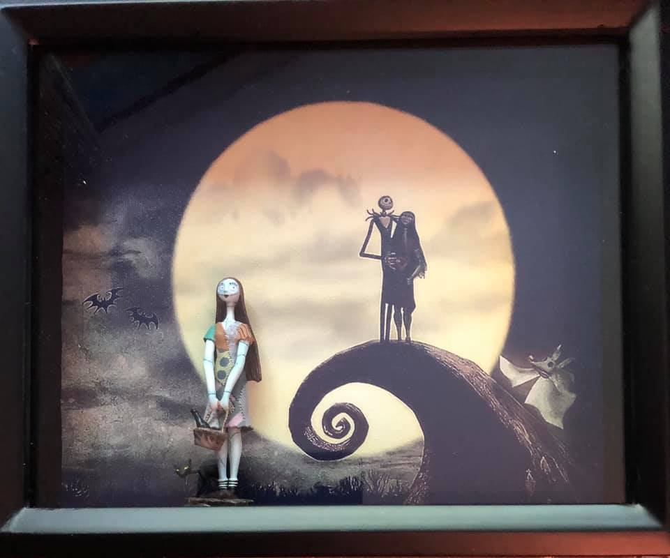 Sally from The Nightmare Before Christmas featured in a deep shadow box, 8 x 10, $40 - SOLD