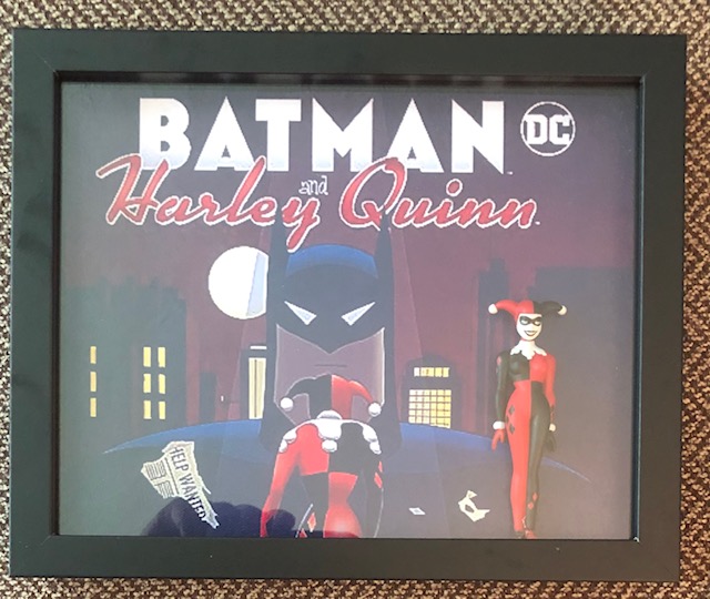 8 x 10 featuring the original promotion figure that was given out with this comic. 4” Harley Quinn. $25