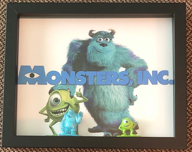 Monsters Inc. 8 x 10, metal figures, $20