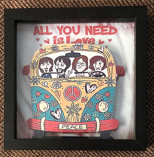 Beatles, All you need is love, 8 x 8, $25