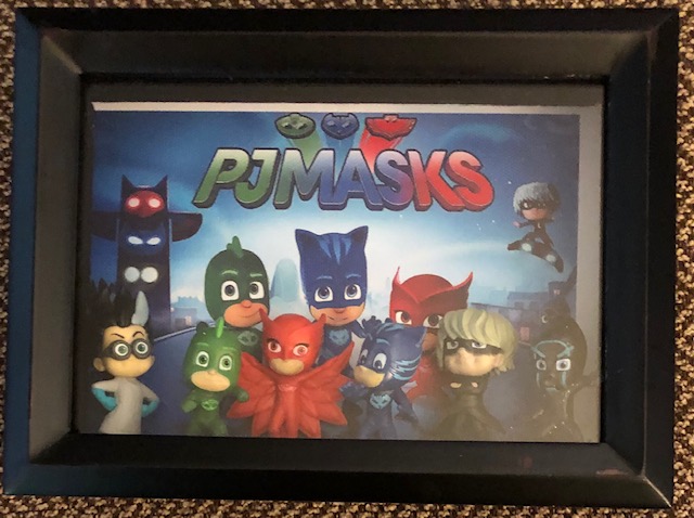 PJMasks, mini super heroes, deep 5 x 7, $20